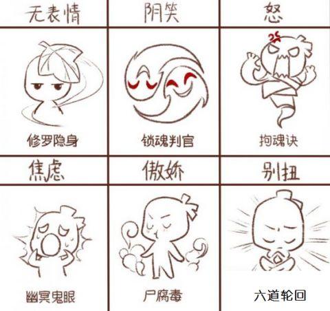 假如把梦幻西游手游地府技能画成表情 它会是这样滴